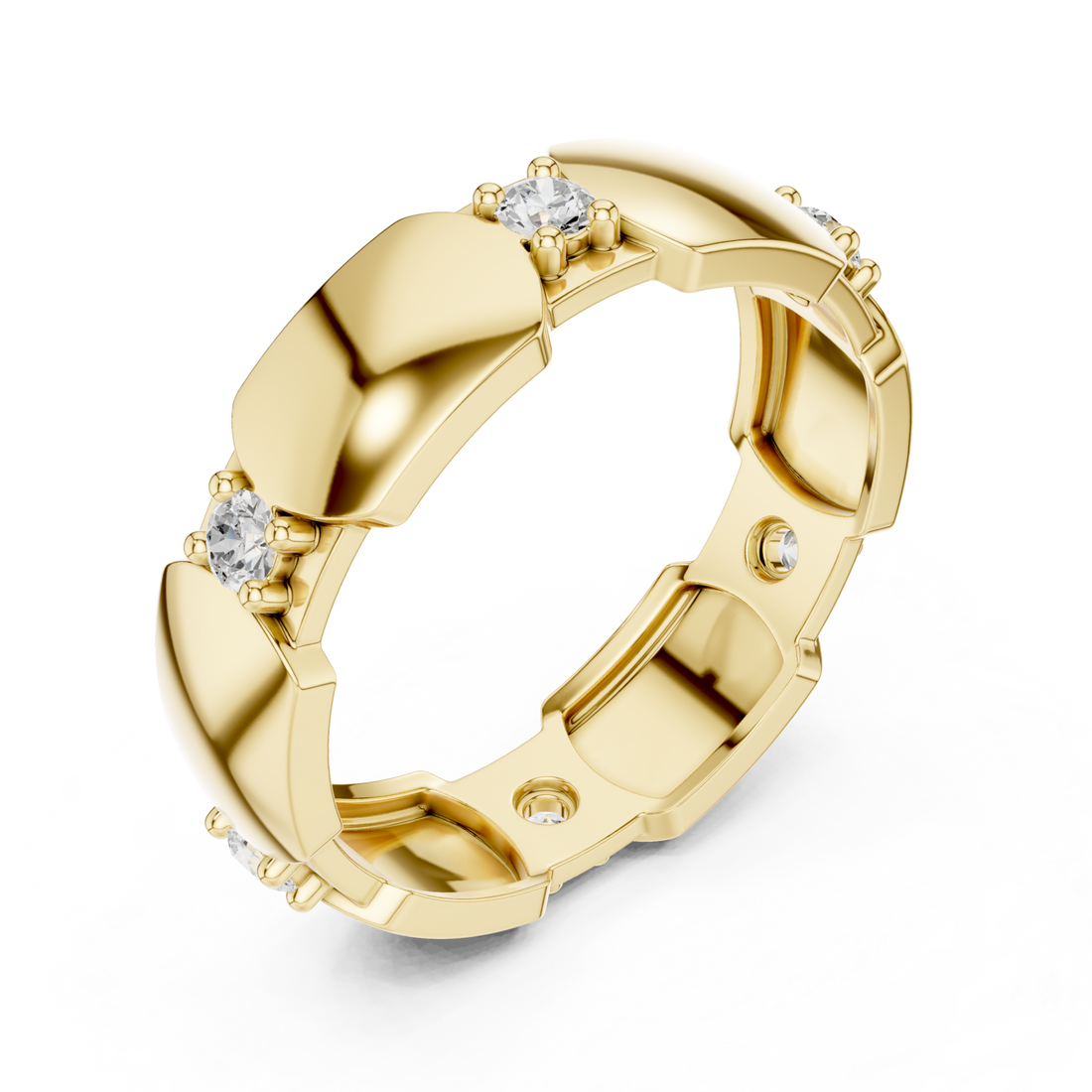 Gold Eclipse Charm Eternity Band Right View