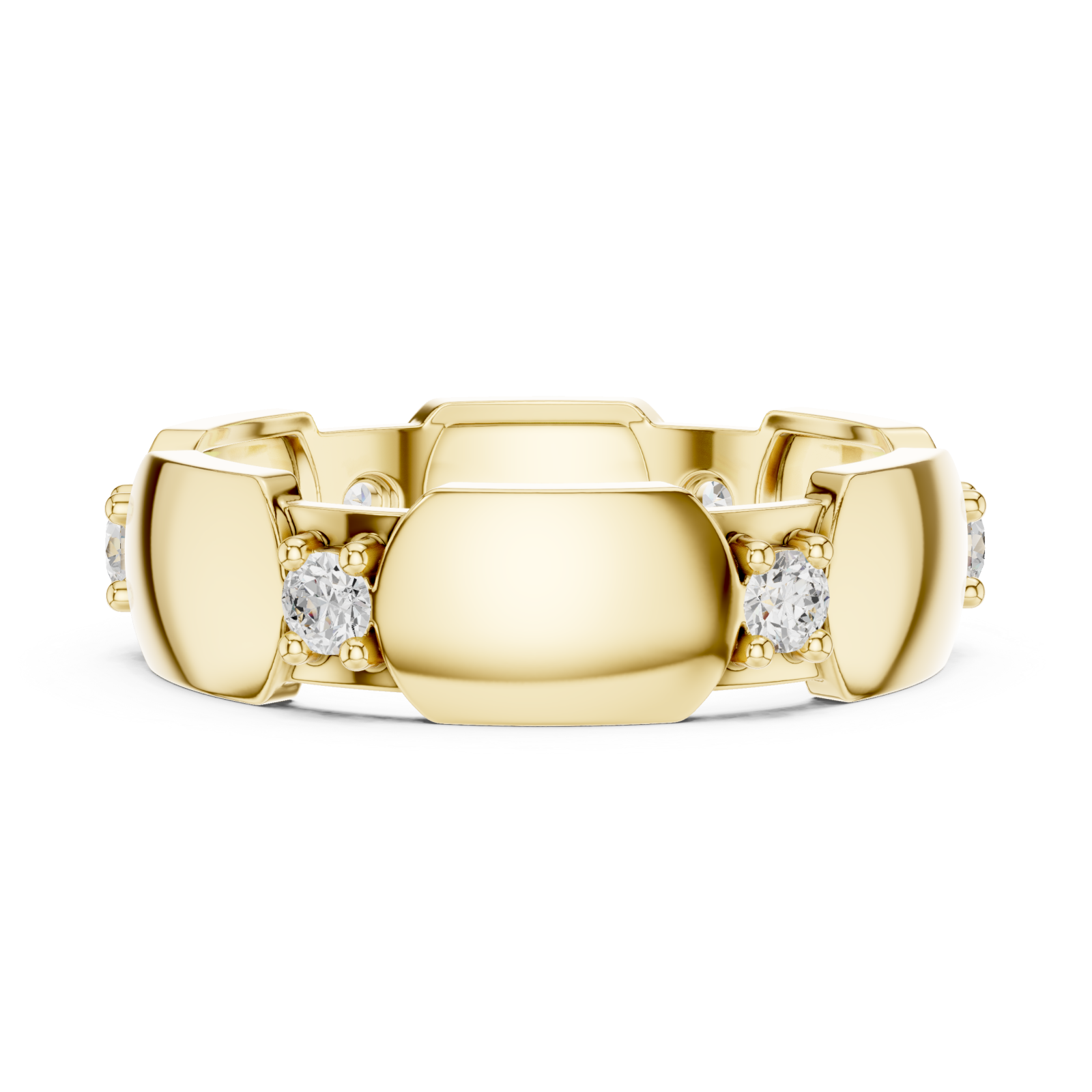  Gold Eclipse Charm Eternity Band Side View