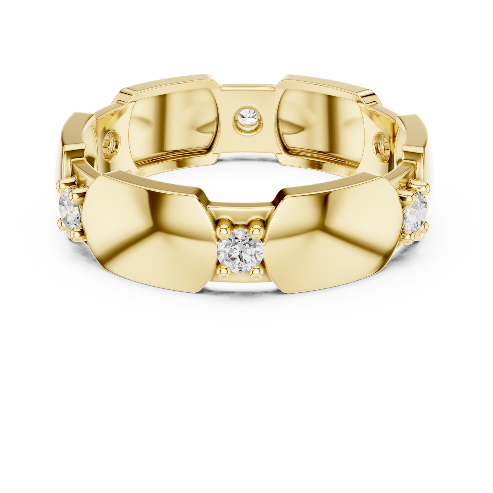  Gold Eclipse Charm Eternity Band Front View