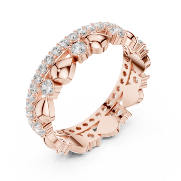 Rose Gold Eternal Blossom Petal Embrace Band Right View