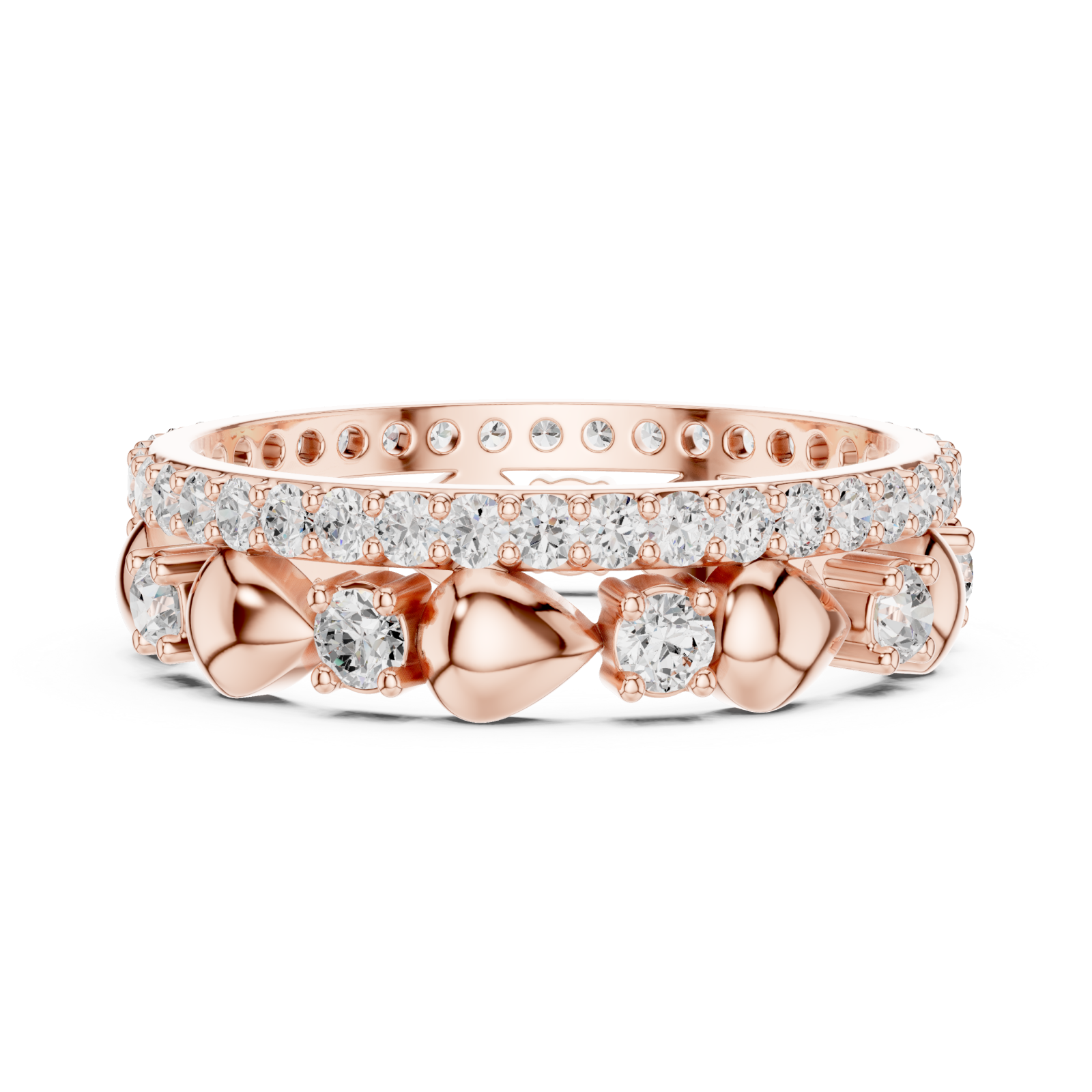  Rose Gold Eternal Blossom Petal Embrace Band Side View