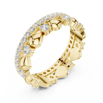 Gold Eternal Blossom Petal Embrace Band Right View