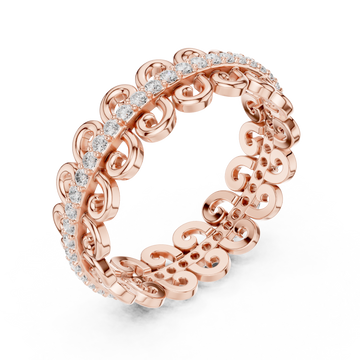  Rose Gold Eternal Grace Loop Band Ring Right View