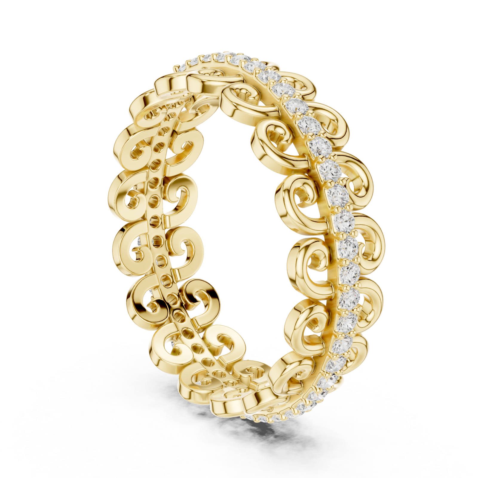  Gold Eternal Grace Loop Band Ring Left View
