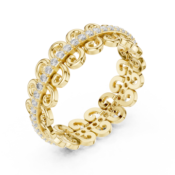 Gold Eternal Grace Loop Band Ring Right View