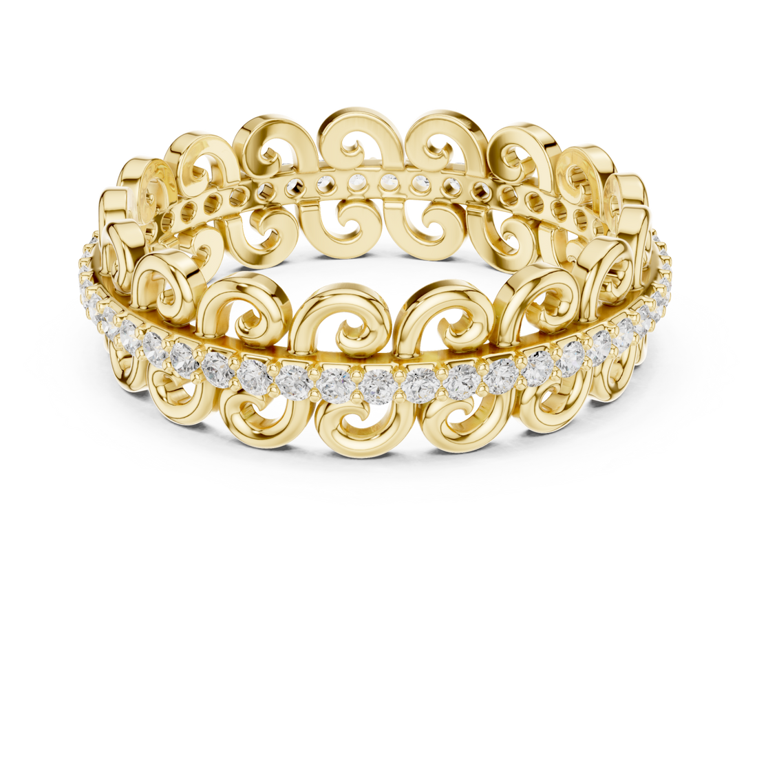 Gold Eternal Grace Loop Band Ring Right View