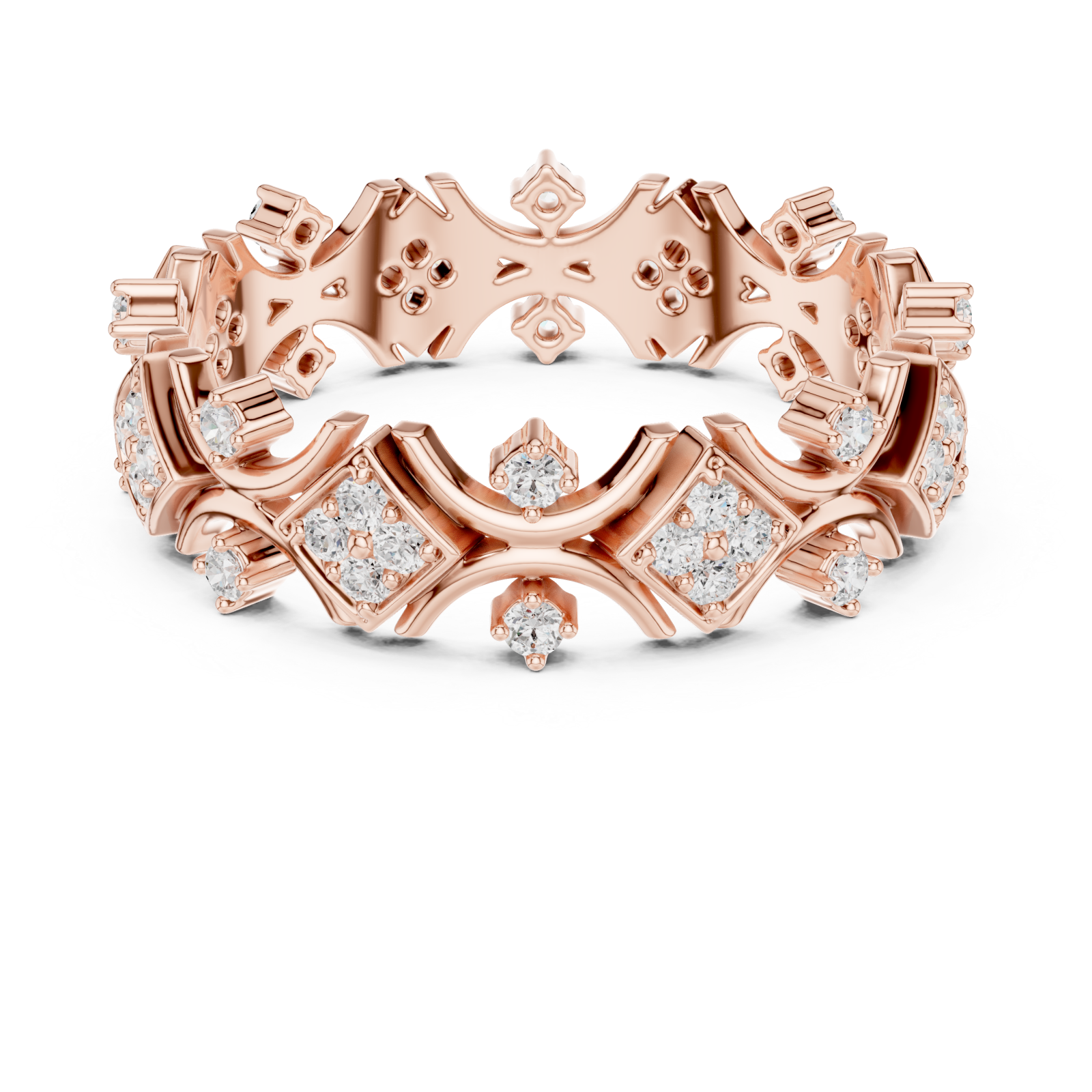  Rose Gold Garden Luxe Band Ring Front View