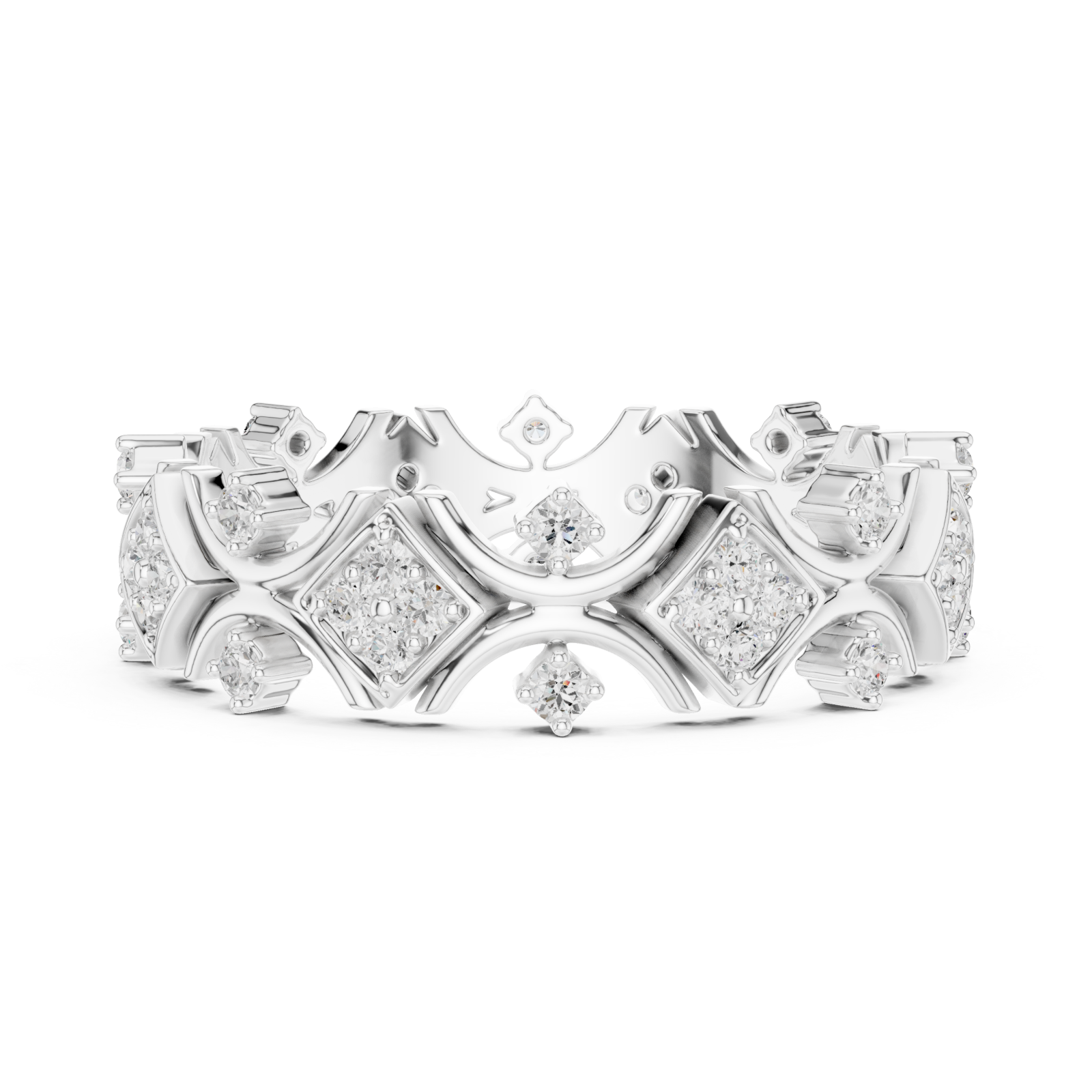  White Gold Garden Luxe Band Ring Side View