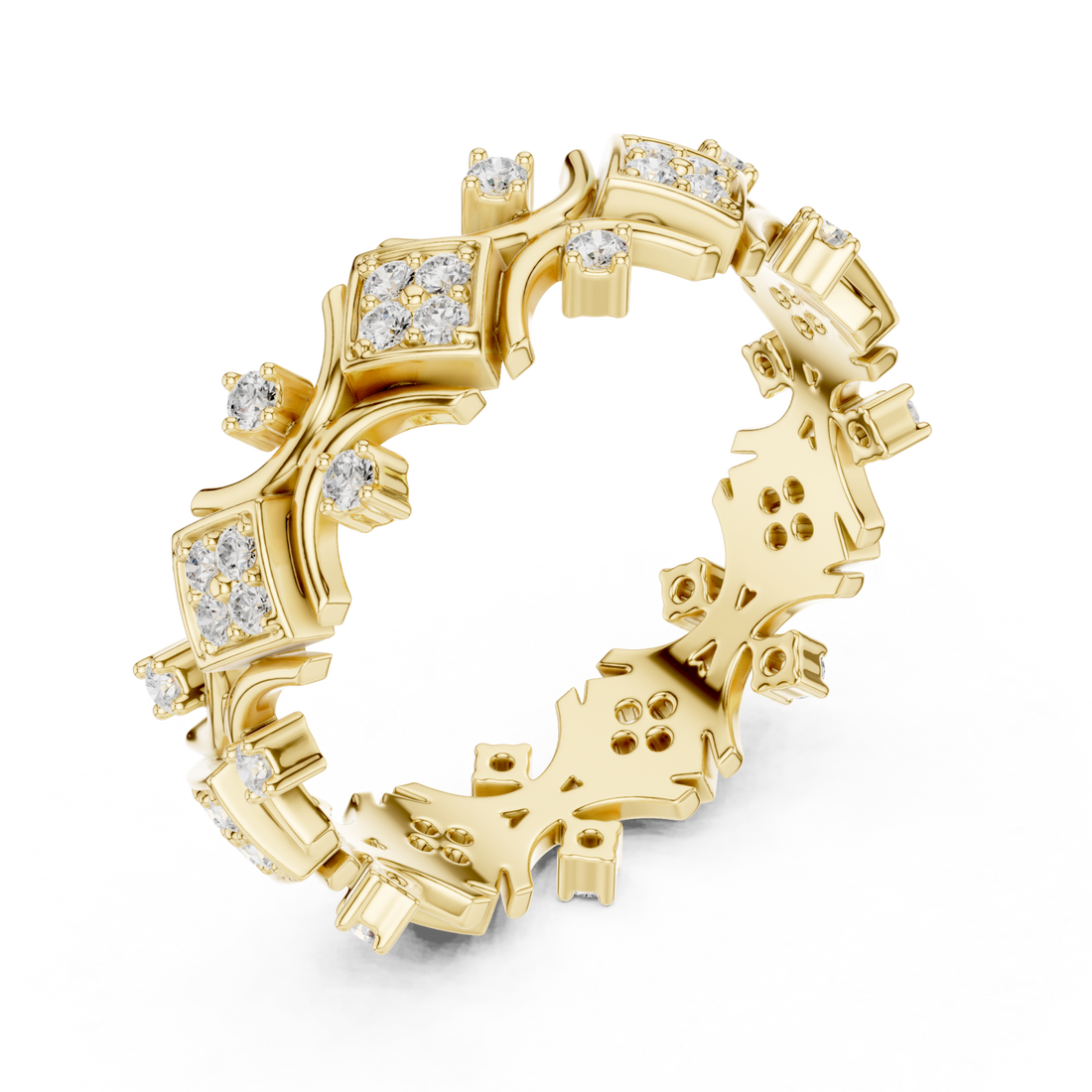 Gold Garden Luxe Band Ring Right View
