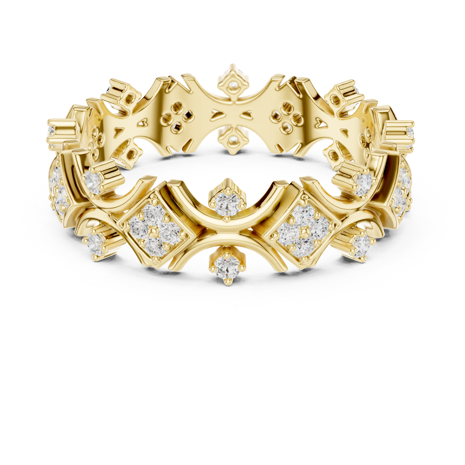  Gold Garden Luxe Band Ring Front View