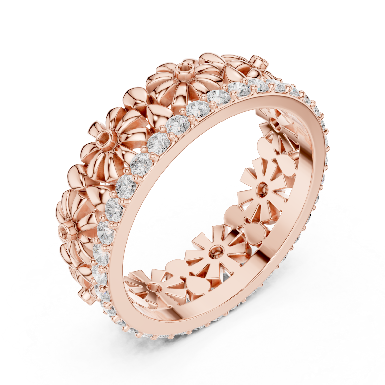  Rose Gold Petal Grace Harmony Band Right View