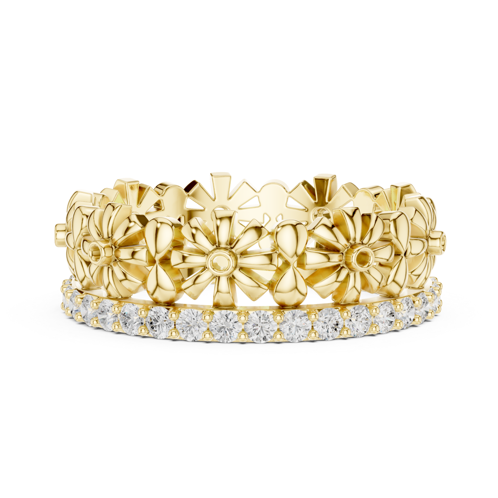  Gold Petal Grace Harmony Band Side View