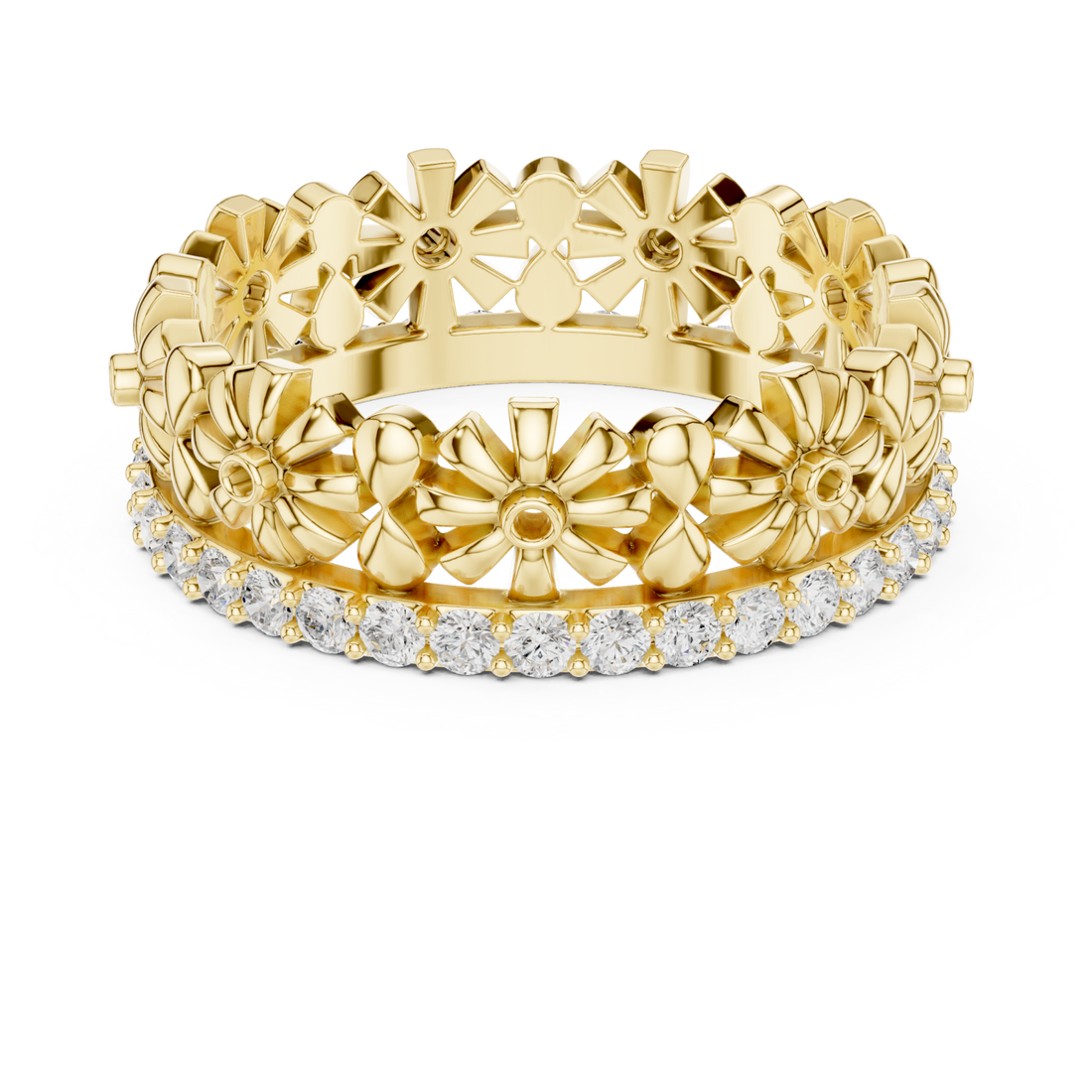 Gold Petal Grace Harmony Band Right View