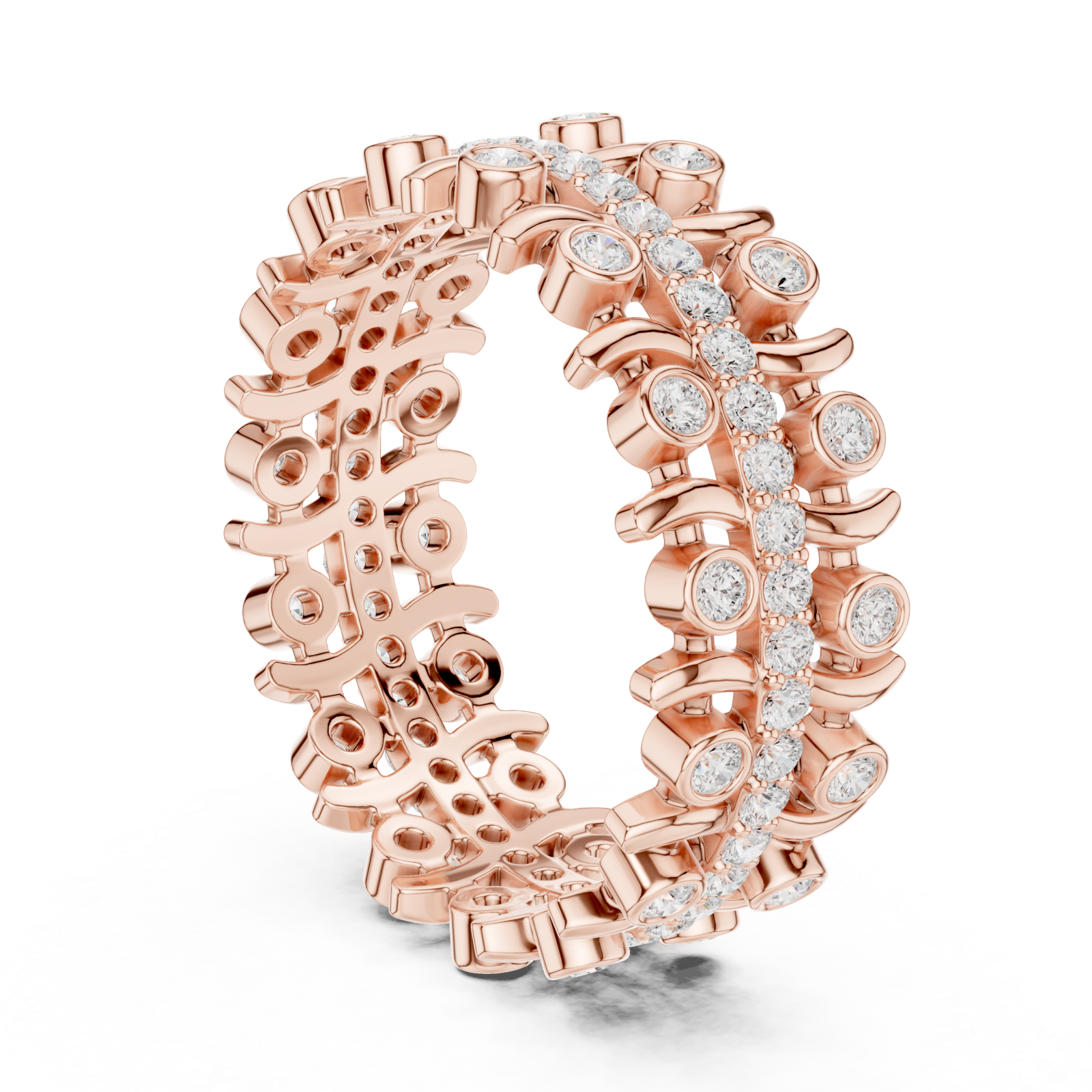  Rose Gold Opulent Regalia Woven Statement Band Left View