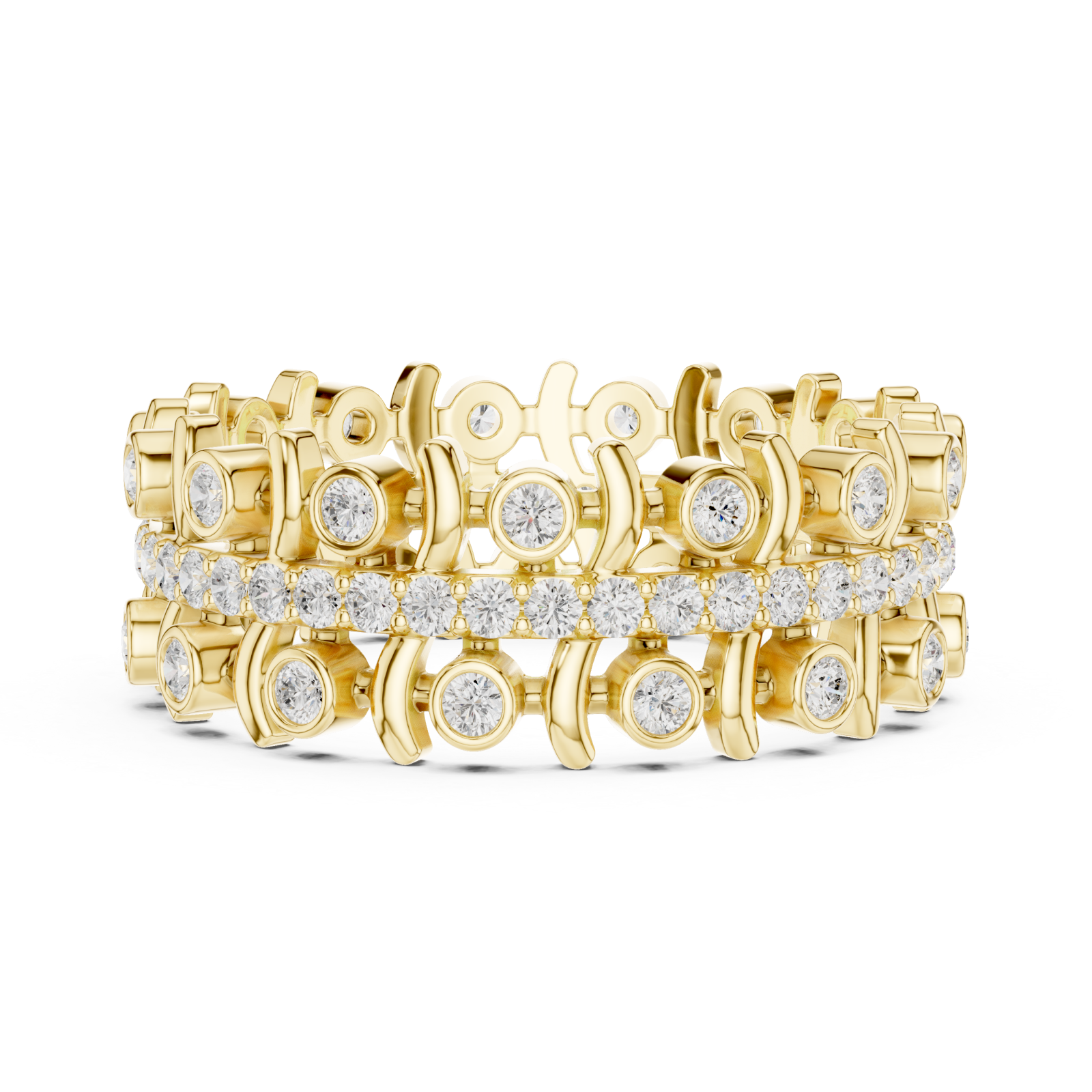  Gold Opulent Regalia Woven Statement Band Side View
