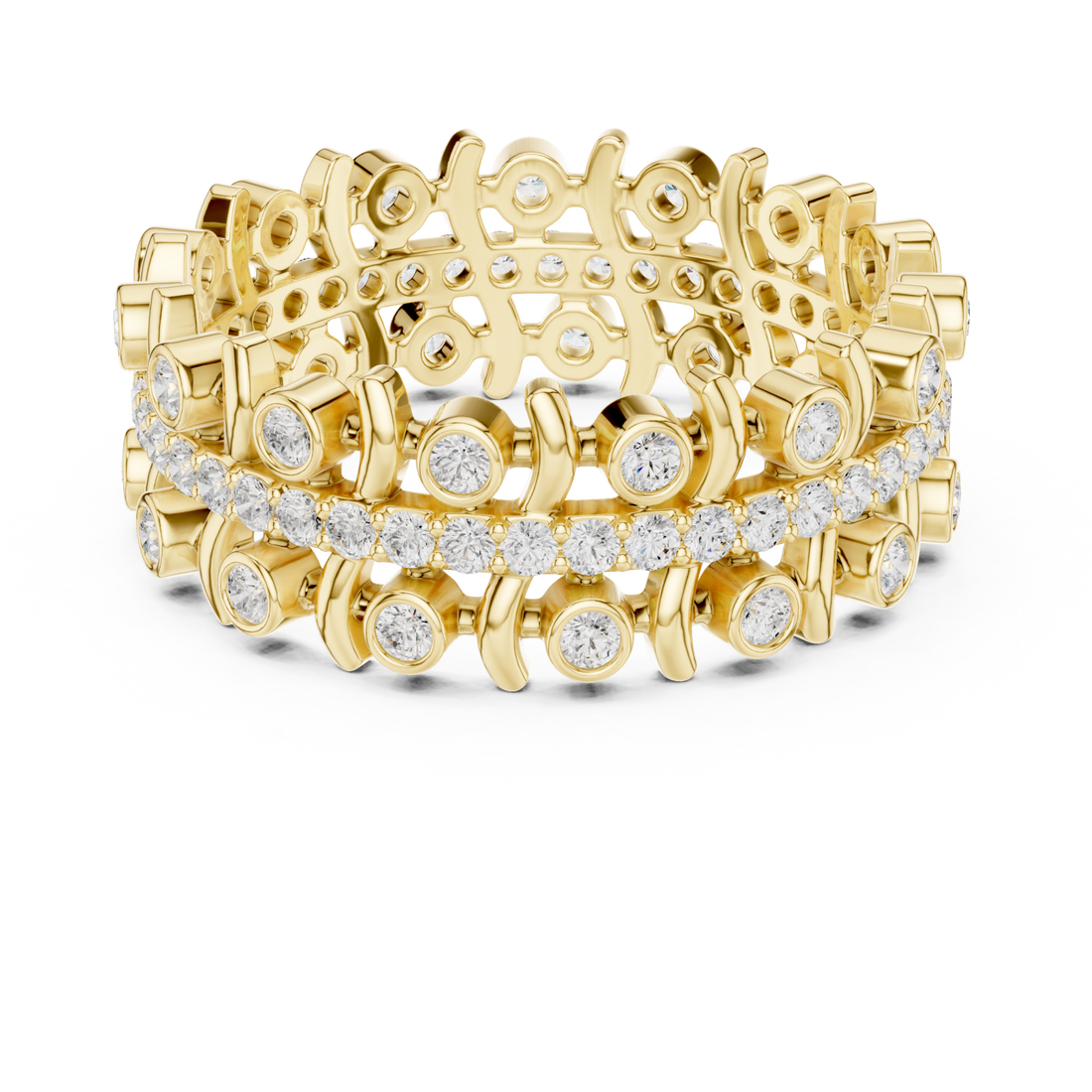 Gold Opulent Regalia Woven Statement Band Right View