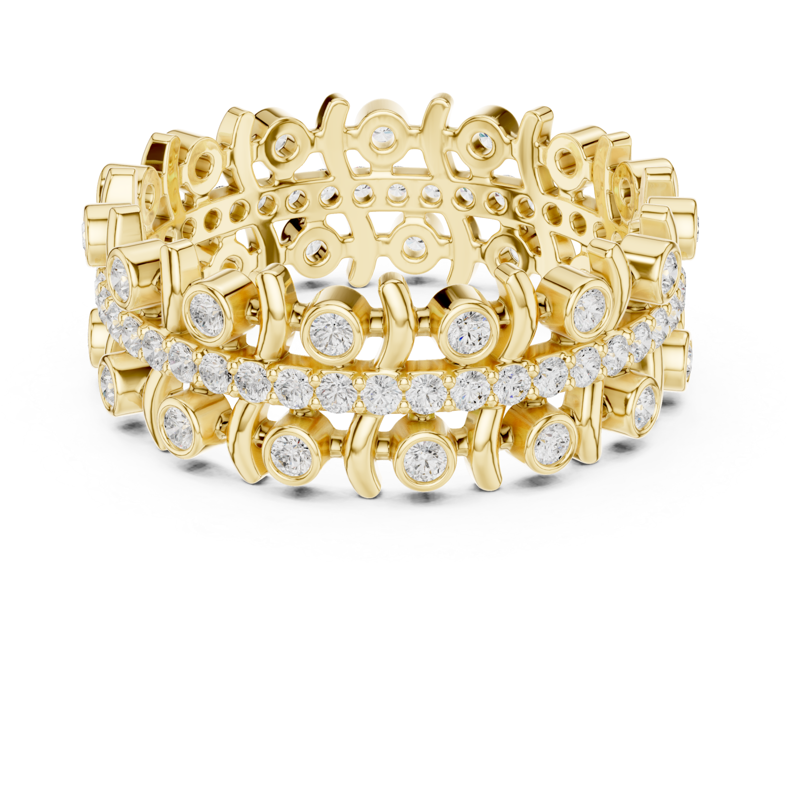  Gold Opulent Regalia Woven Statement Band Front View