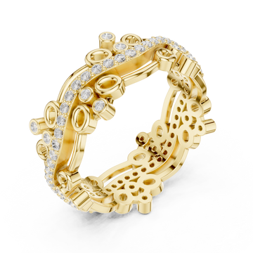 Gold Opulent Cascade Artistry Band Ring Right View