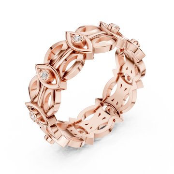  Rose Gold Meadow Vista Eternity Stacking Band Right View