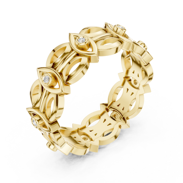 Gold Meadow Vista Eternity Stacking Band Right View