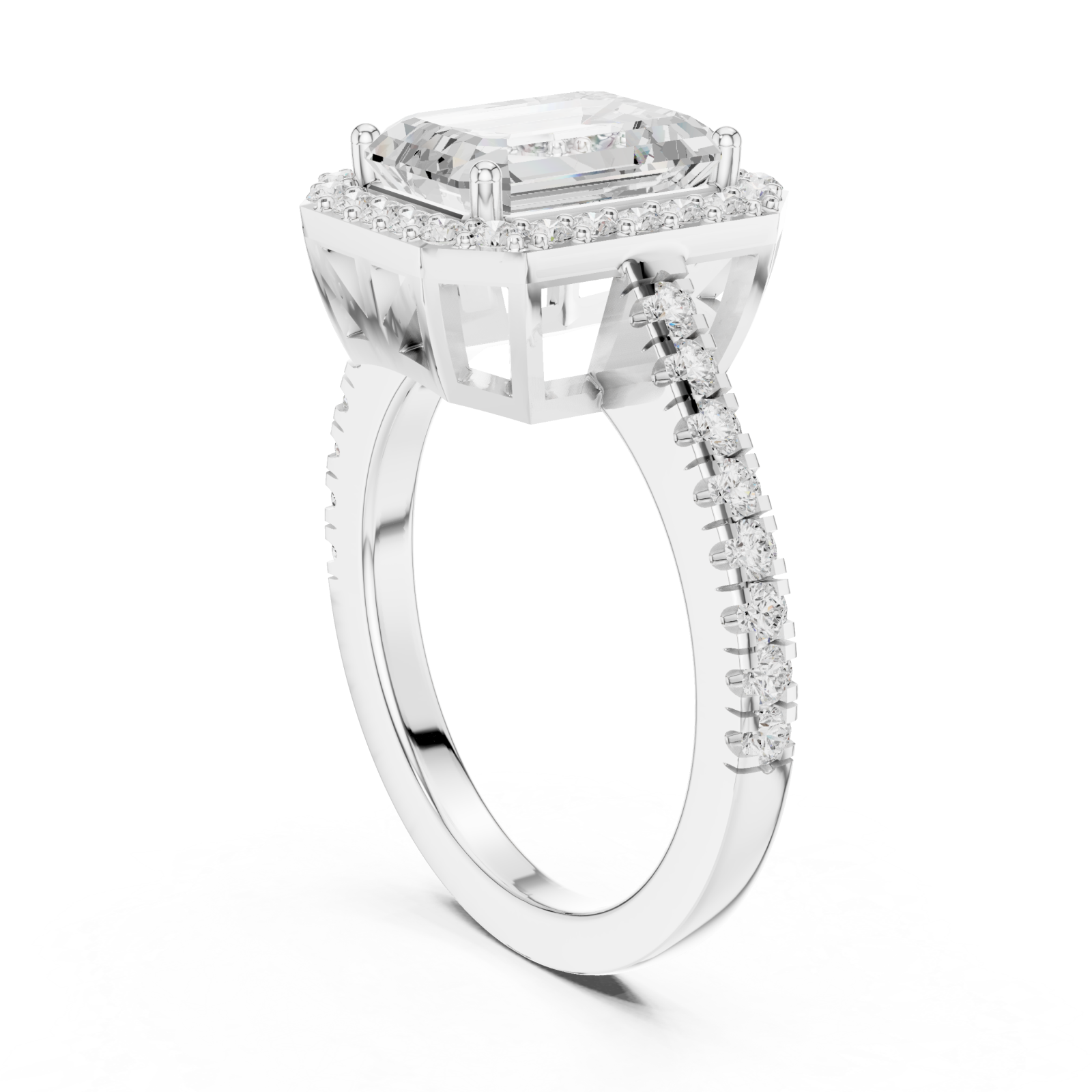  White Gold Eternal Promise Signature Ring Left View
