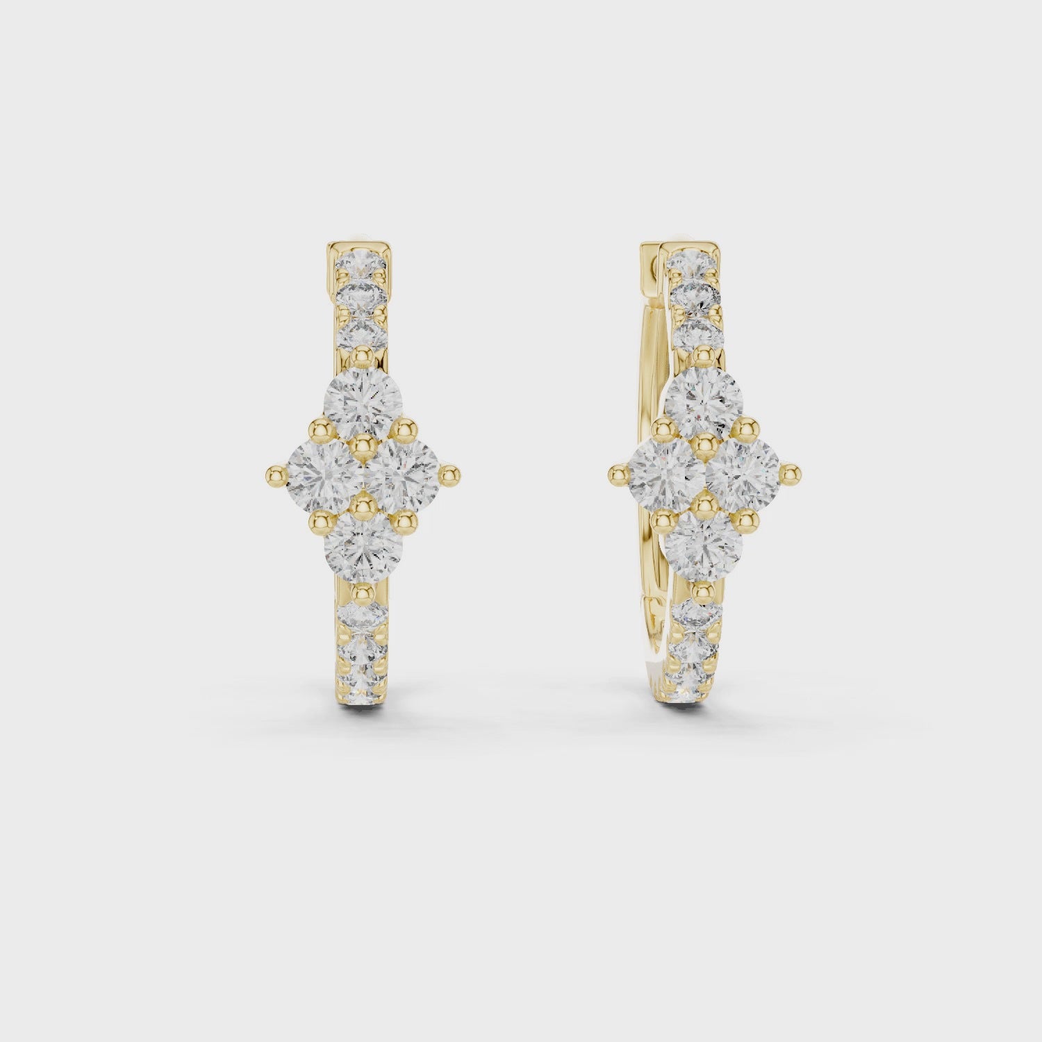 Serenade in Bloom Floral Detailed Hoop Earrings