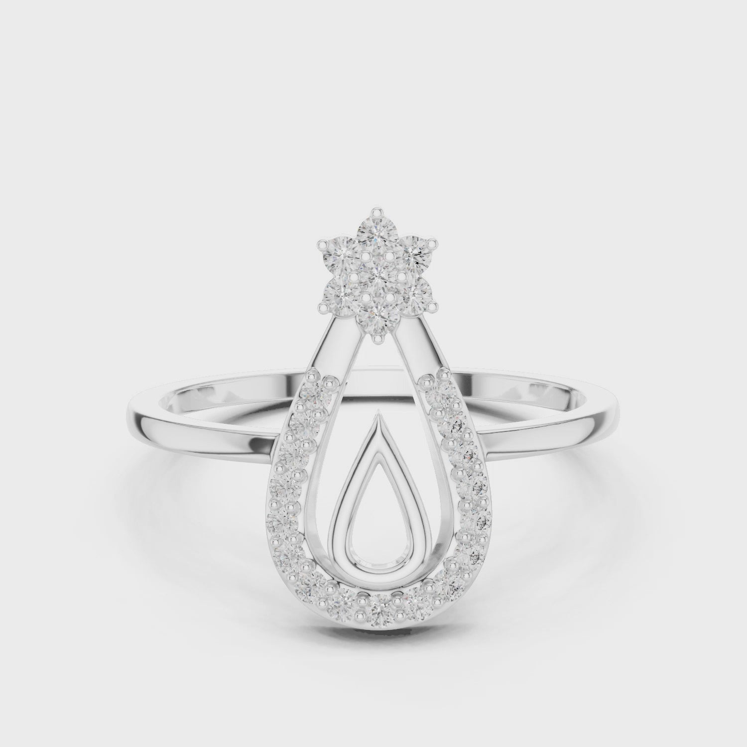 Serene Teardrop Ring