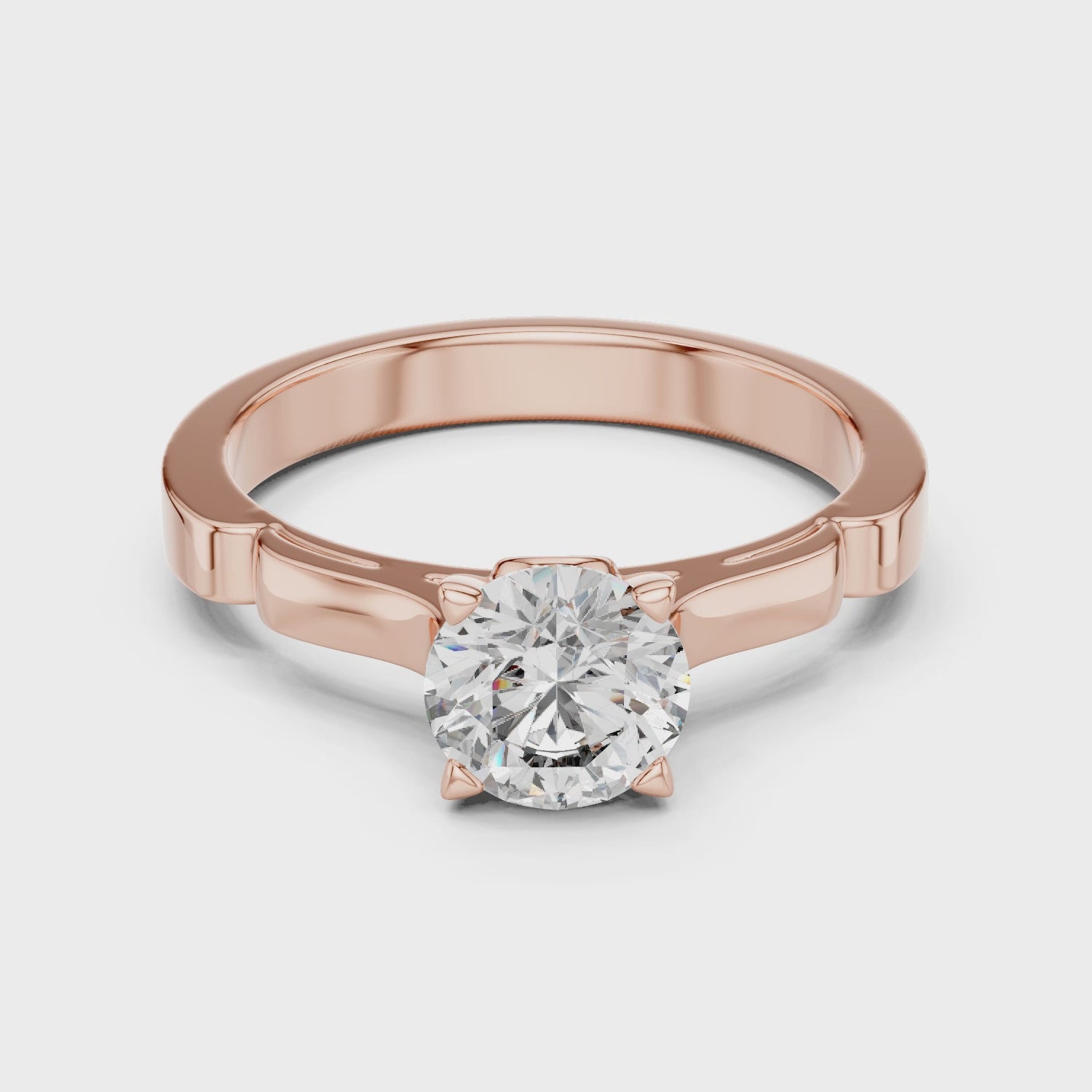 Delicate Embrace Modern Solitaire Ring