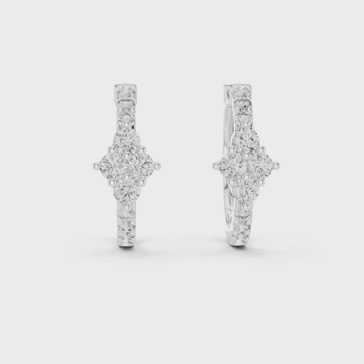 Serenade in Bloom Floral Detailed Hoop Earrings