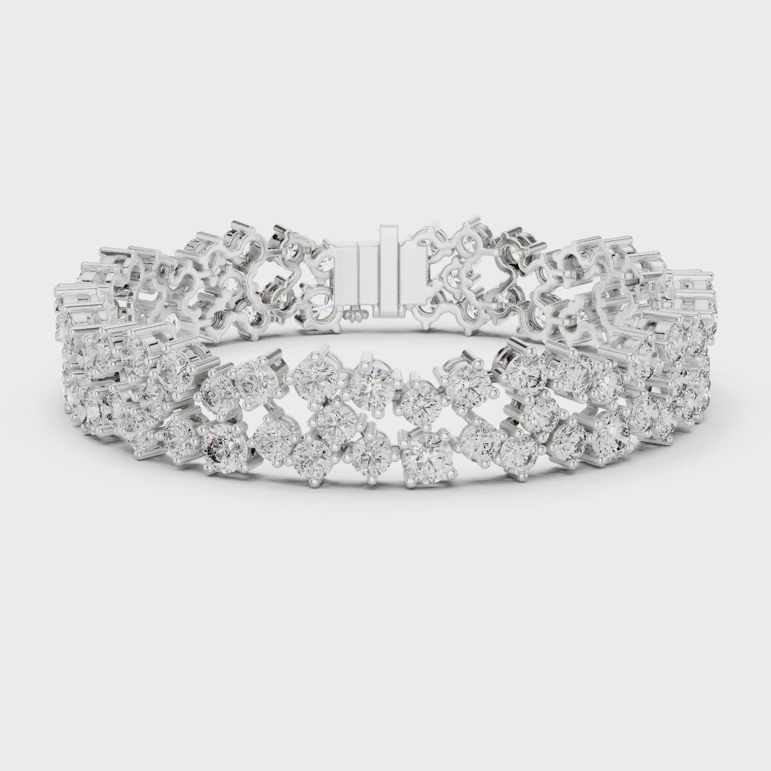 Serene Petal Lattice Luxe Cuff