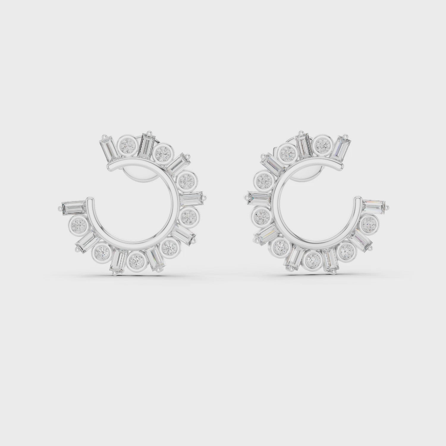 Ornate Petal Halo Drop Earrings