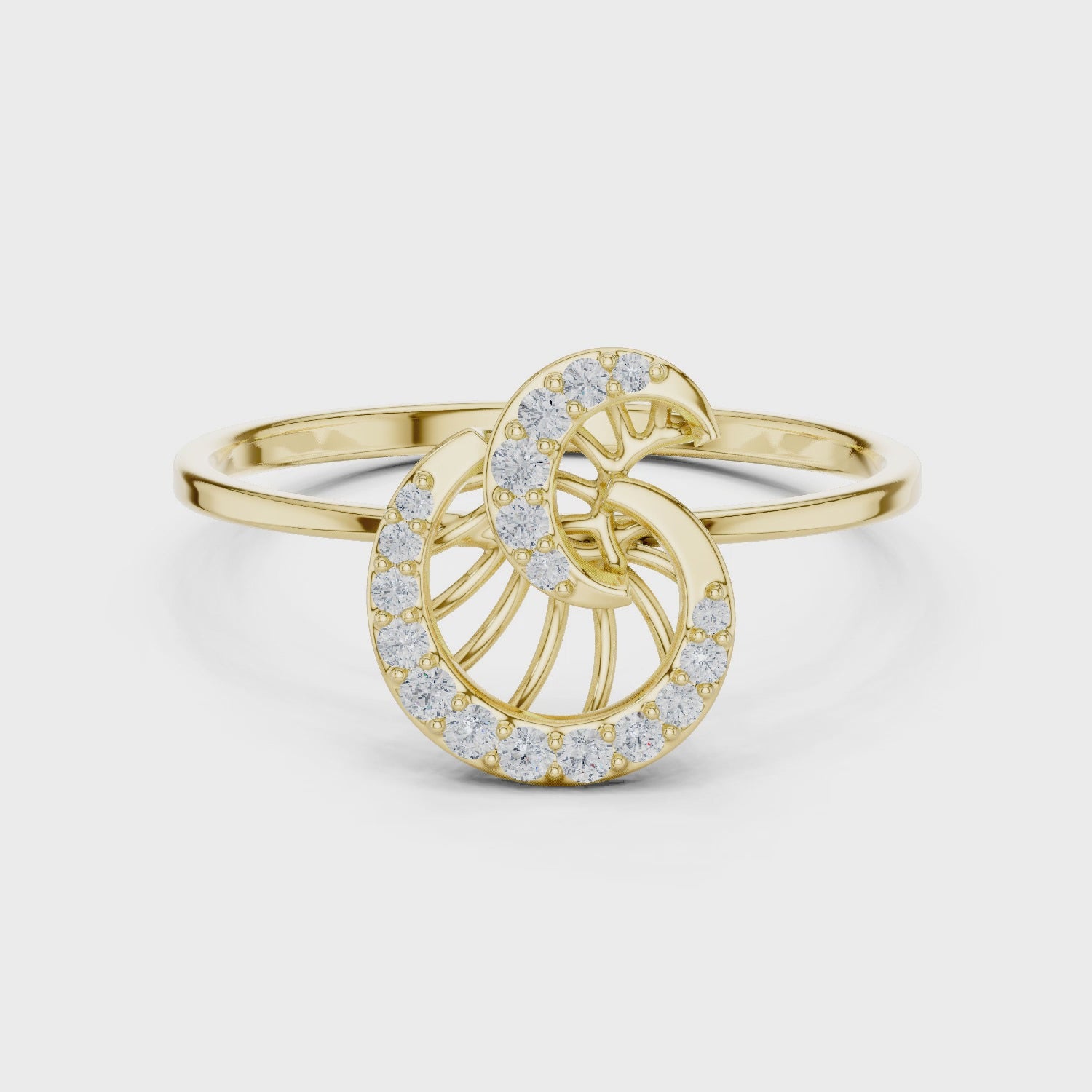 Whispering Bloom Petite Band Ring