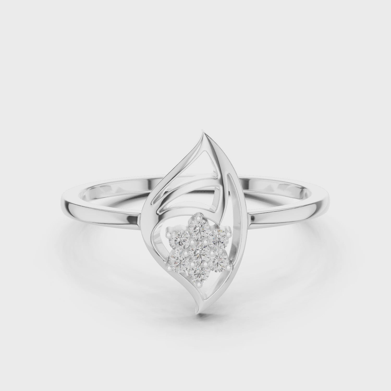 Petal Crest Statement Ring