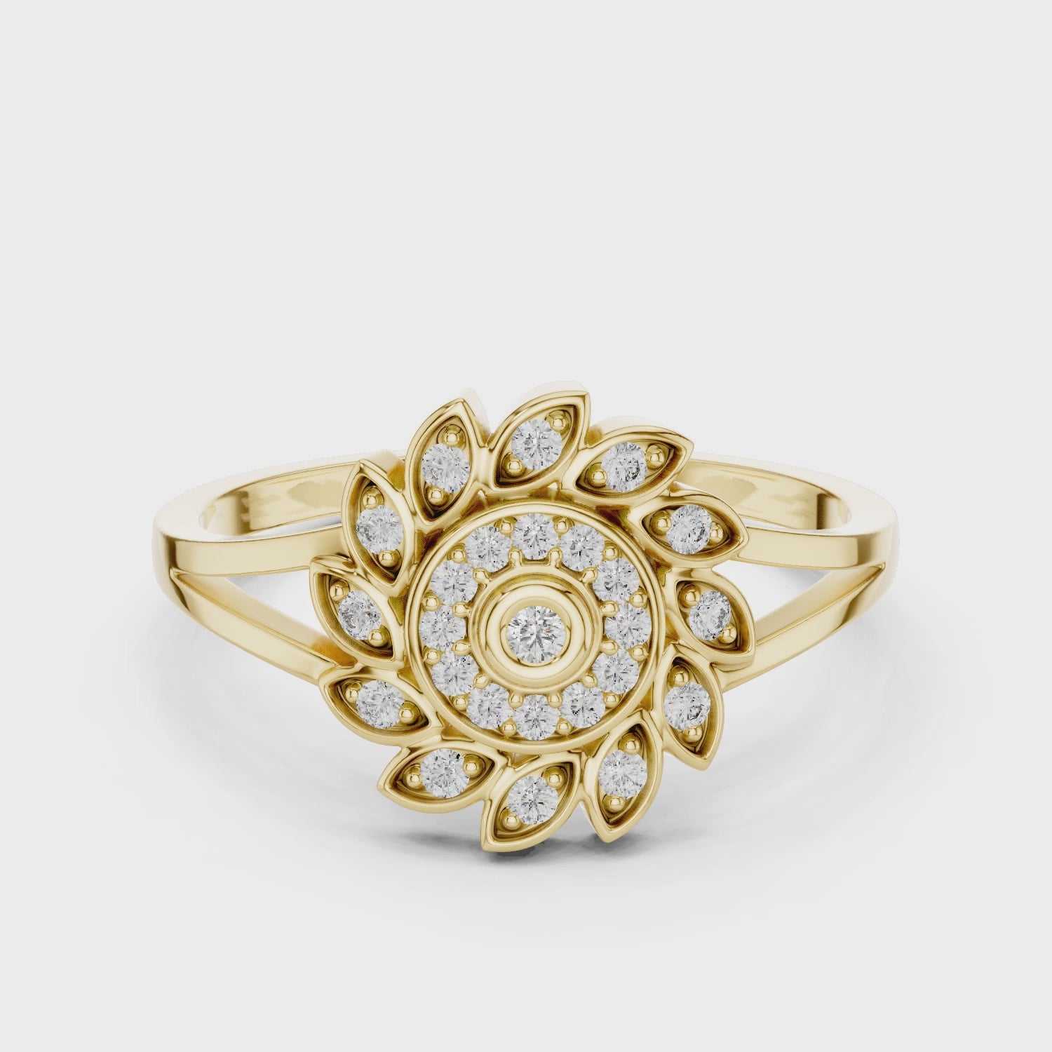 Petal Halo Statement Ring