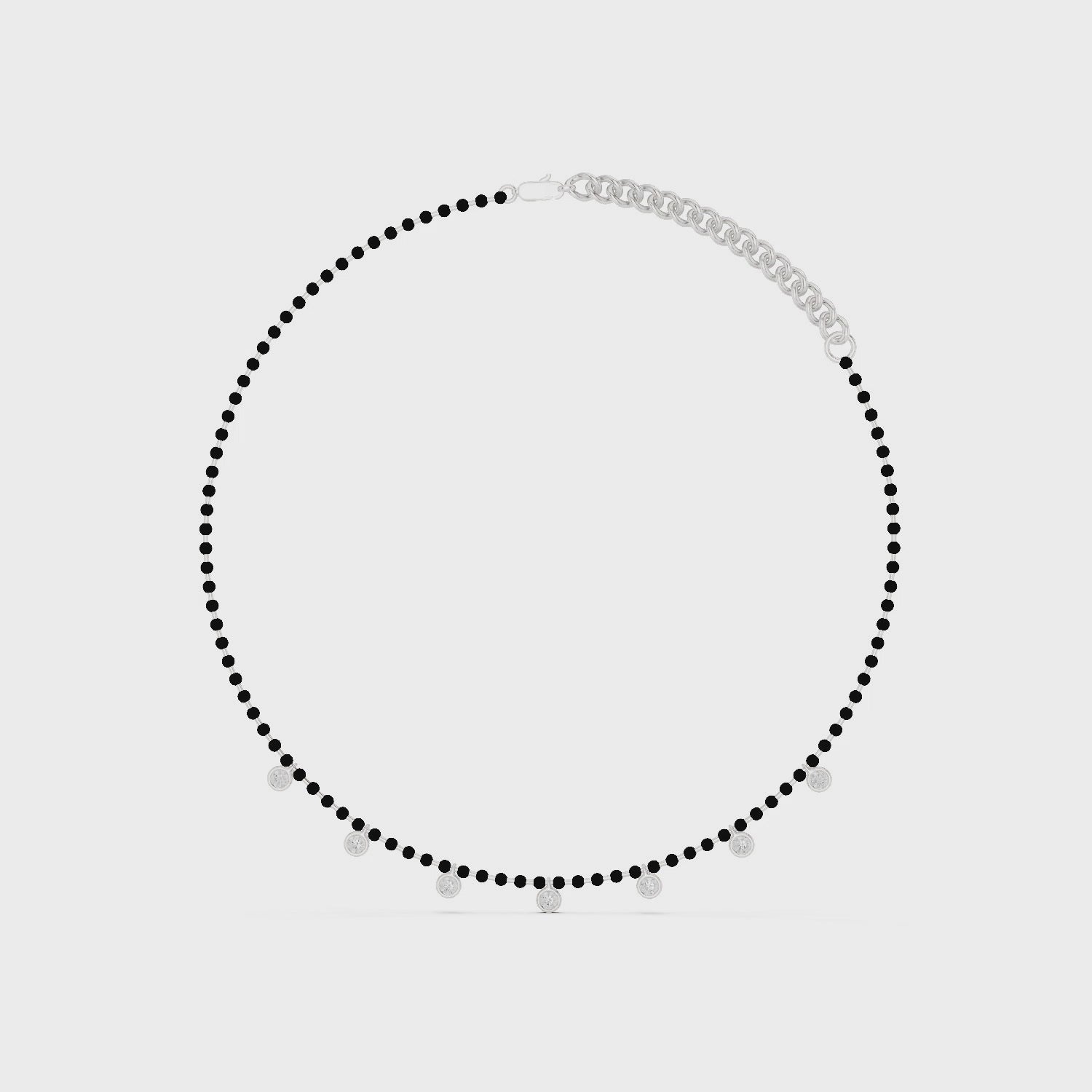 Elegant Harmony Droplet Circle Collar