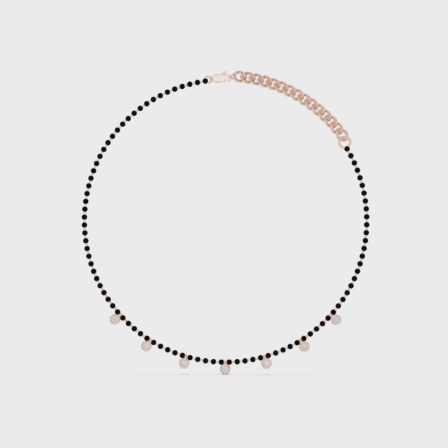 Elegant Harmony Droplet Circle Collar