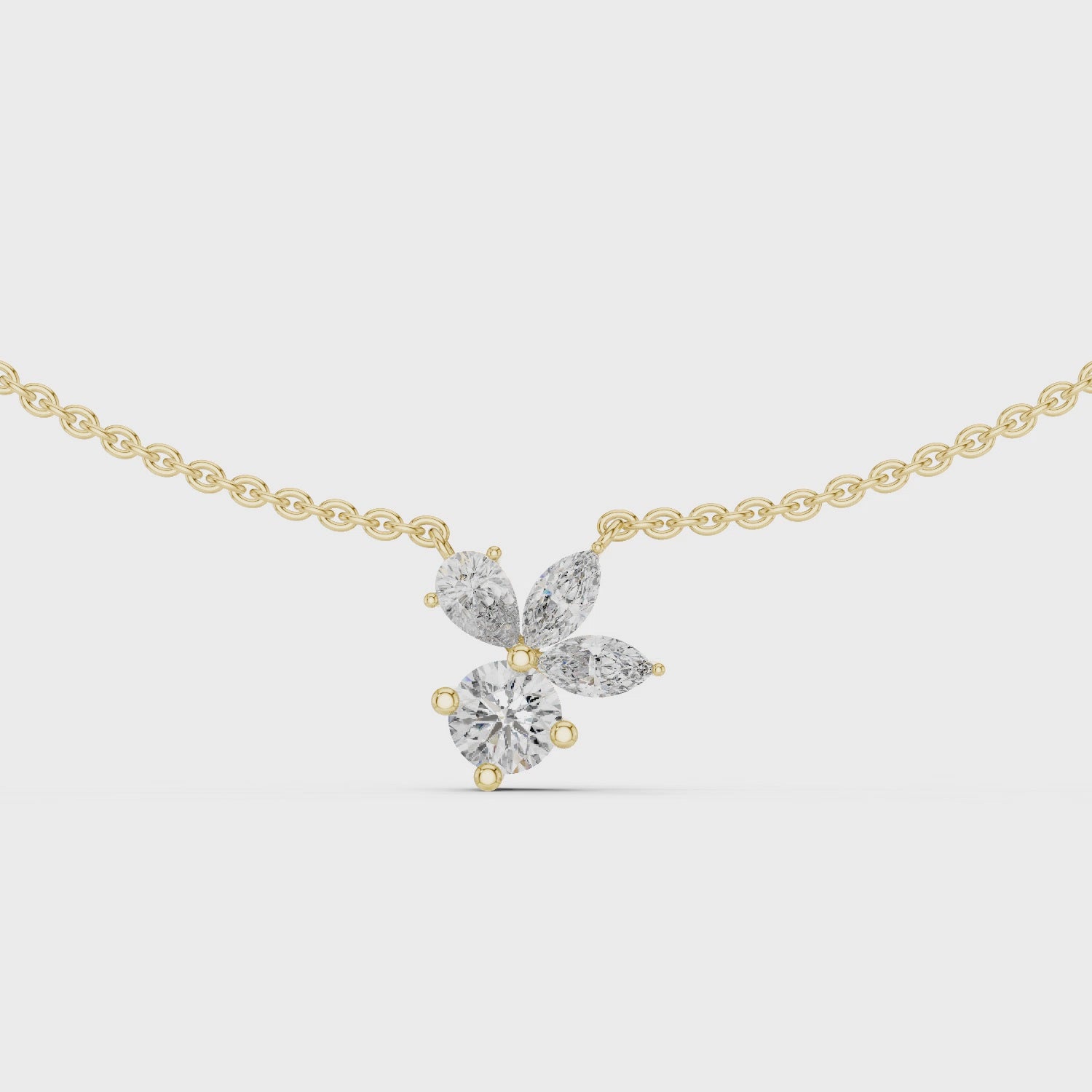 Radiant Petal Embrace Necklace