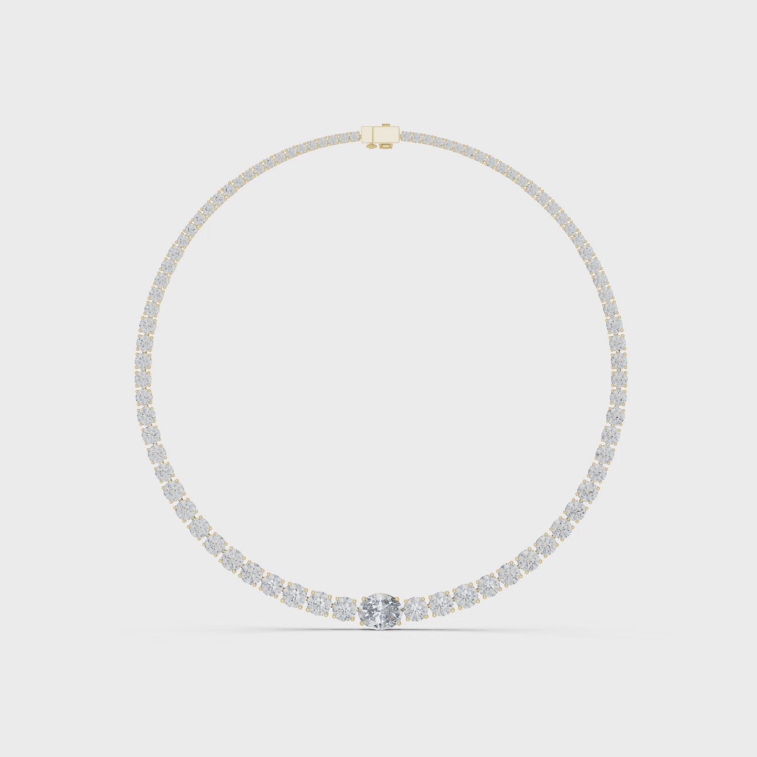 Sparkling Horizon Curve Necklace