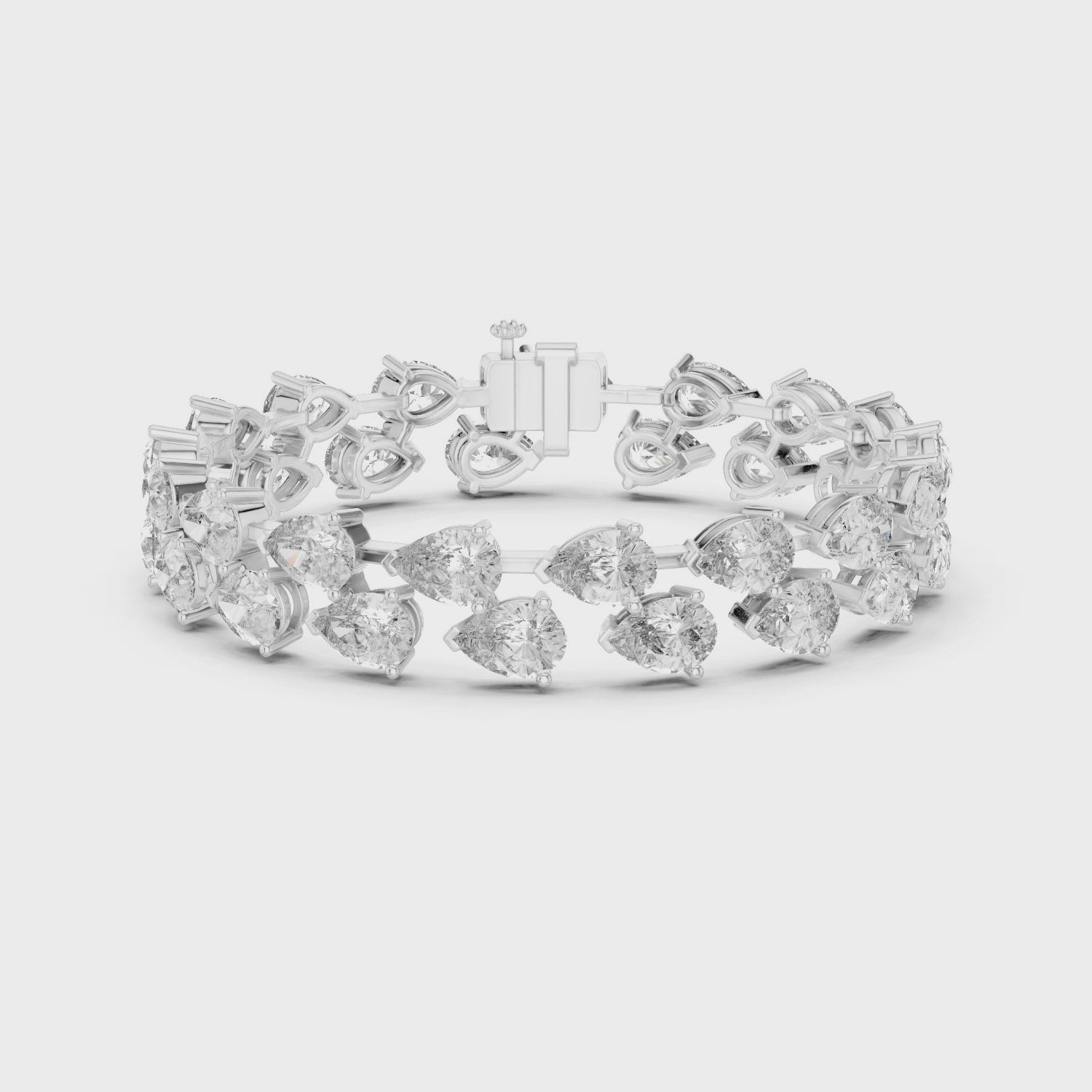 Pear Shape Diamond Tennis Bracelet