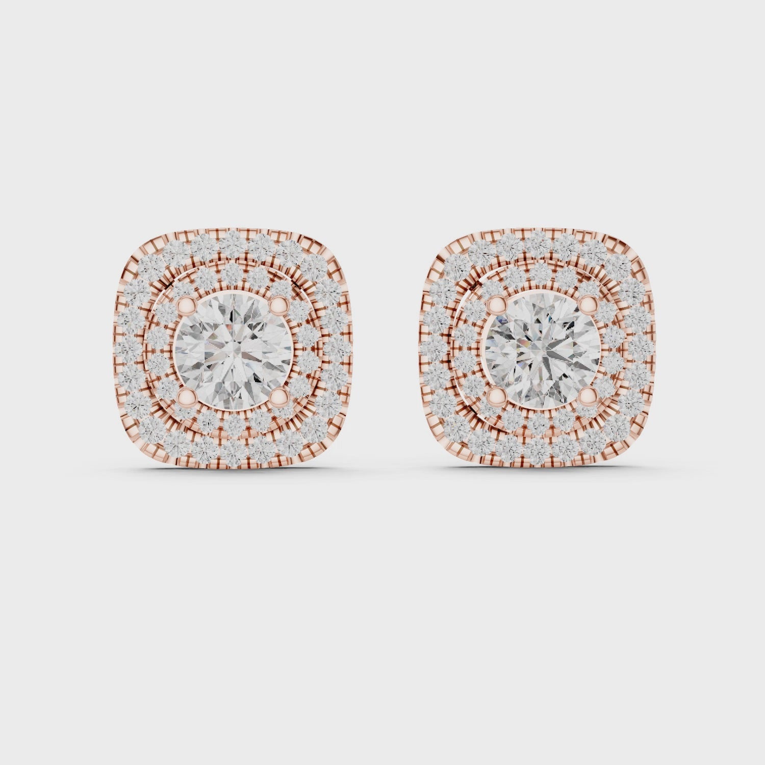 Radiant Halo Embrace Stud Earrings