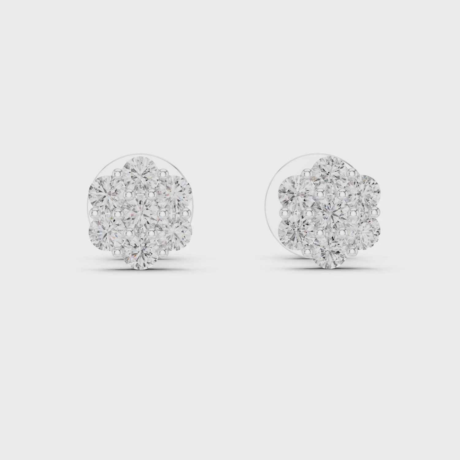 Petal Whisper Sparkle Stud Earrings
