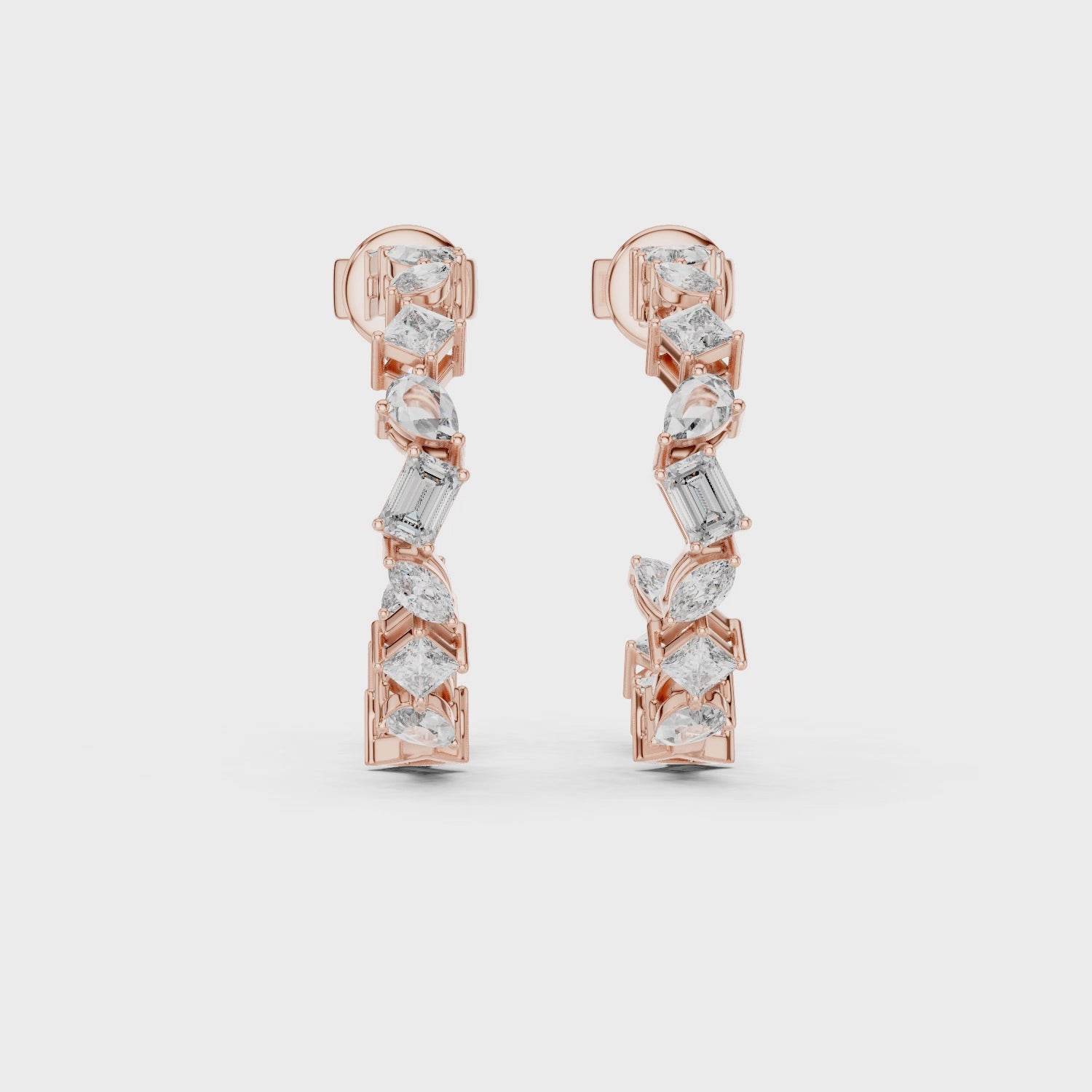 Radiant Serpentine Statement Arc Hoop Earrings