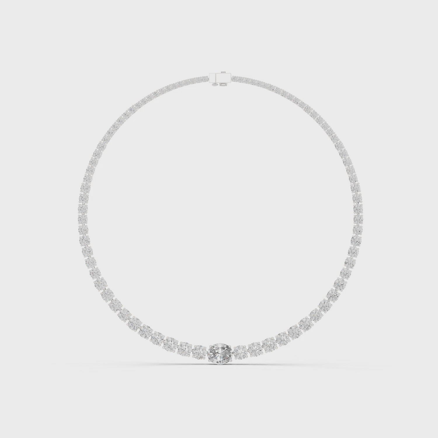 Sparkling Horizon Curve Necklace