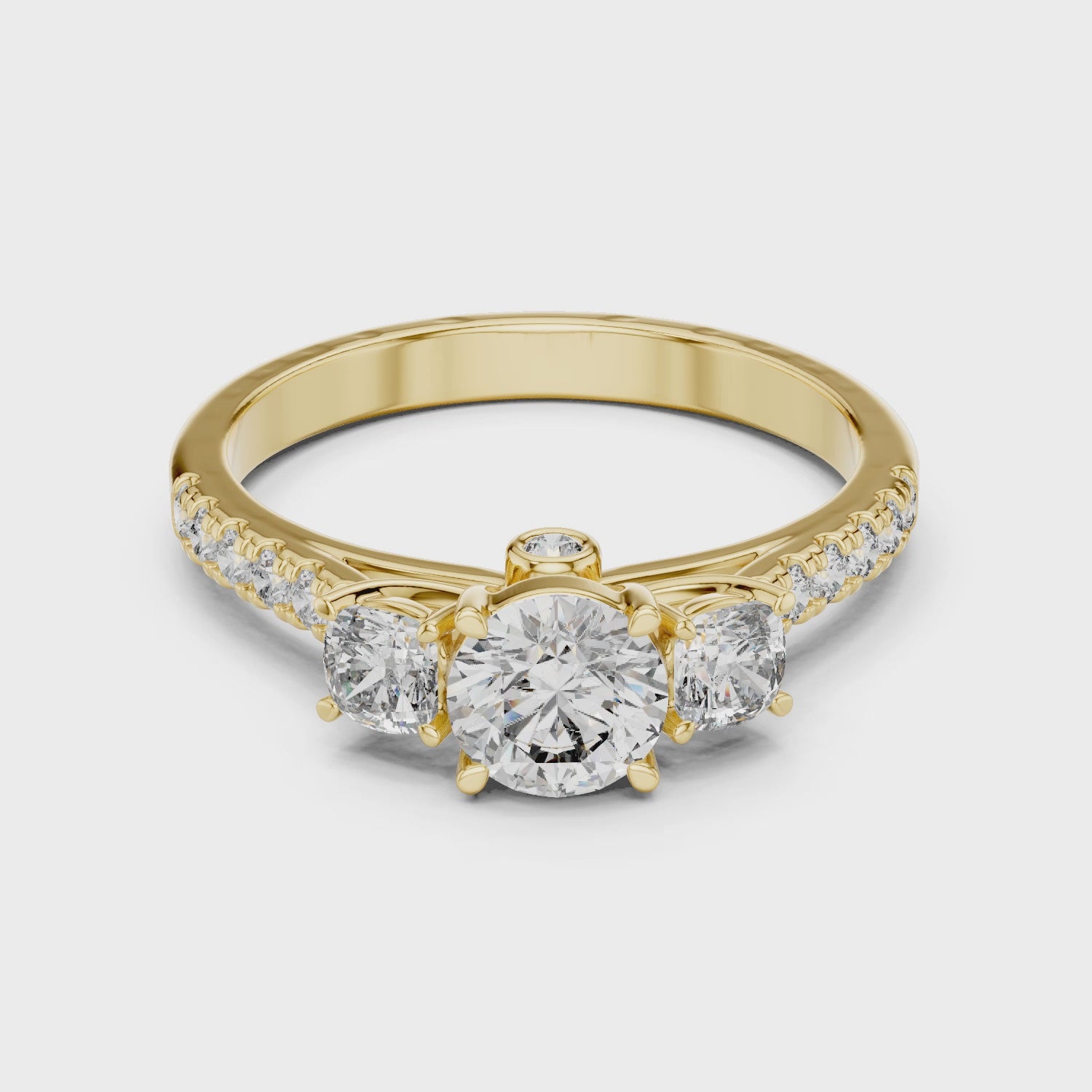 Radiant Petal Whisper Solitaire Cocktail Ring