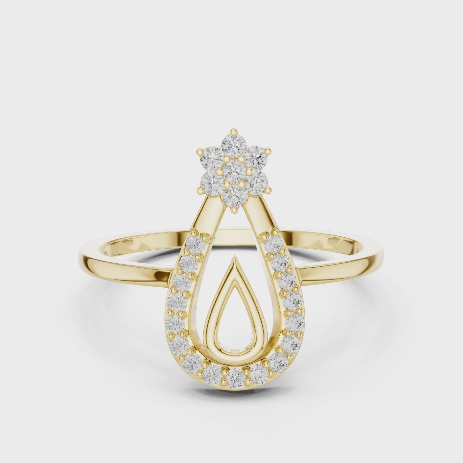 Serene Teardrop Ring