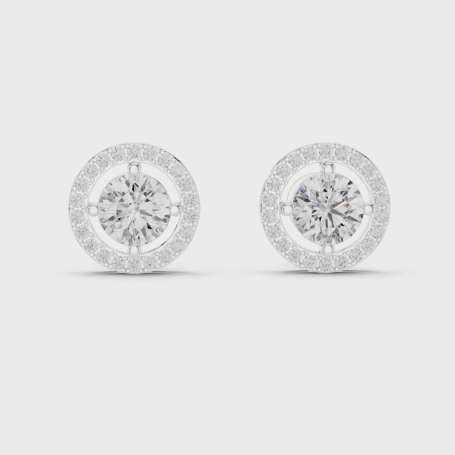 Celestial Halo Radiance Stud Earrings