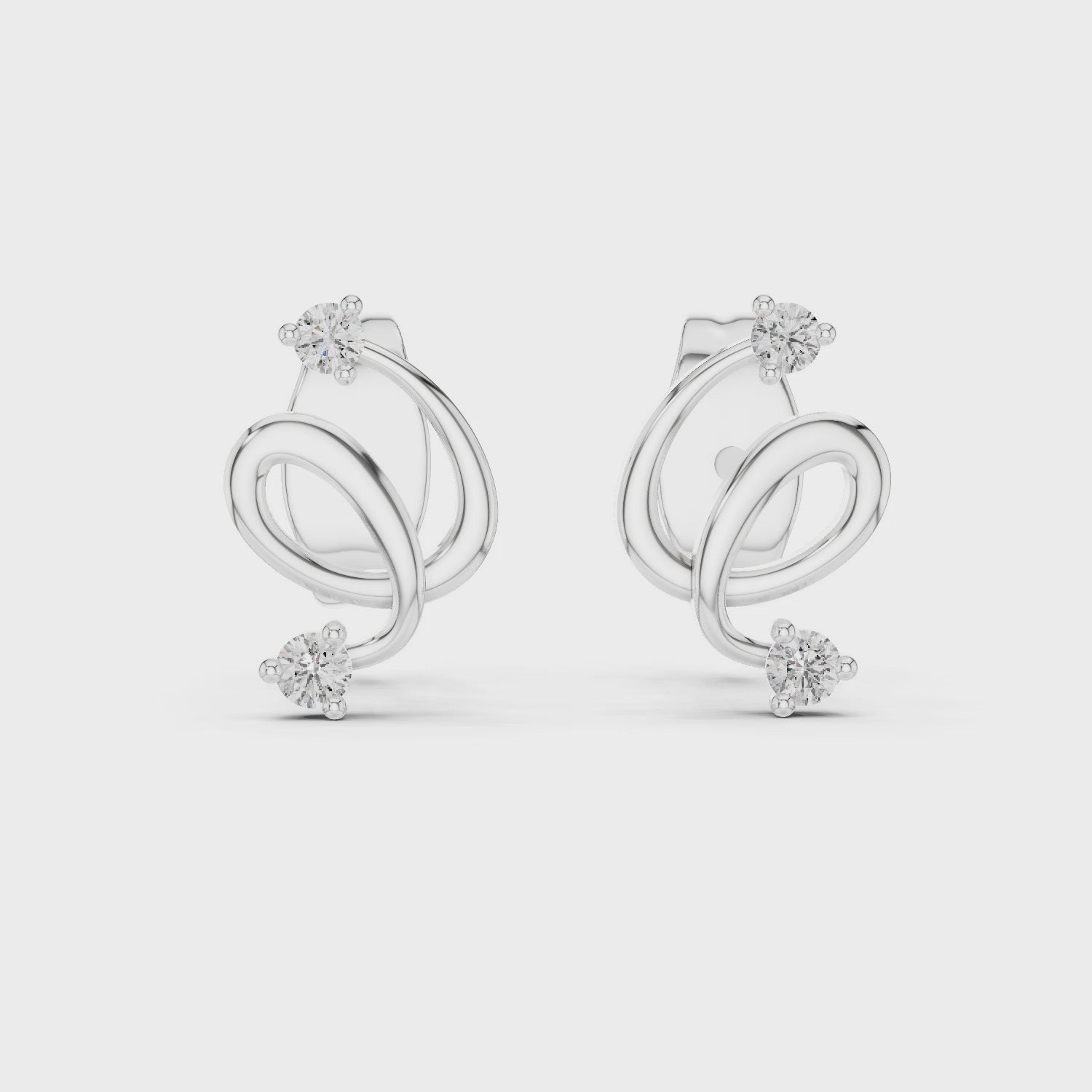 Graceful Embrace Bar Earrings