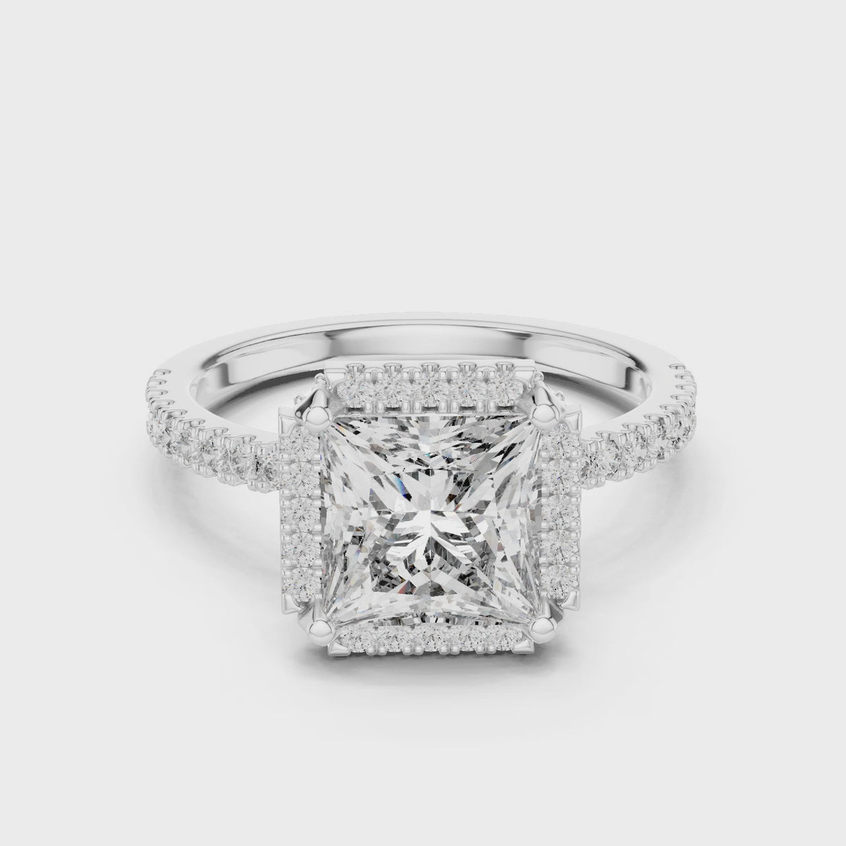 Cascade Crown Pave Band Ring