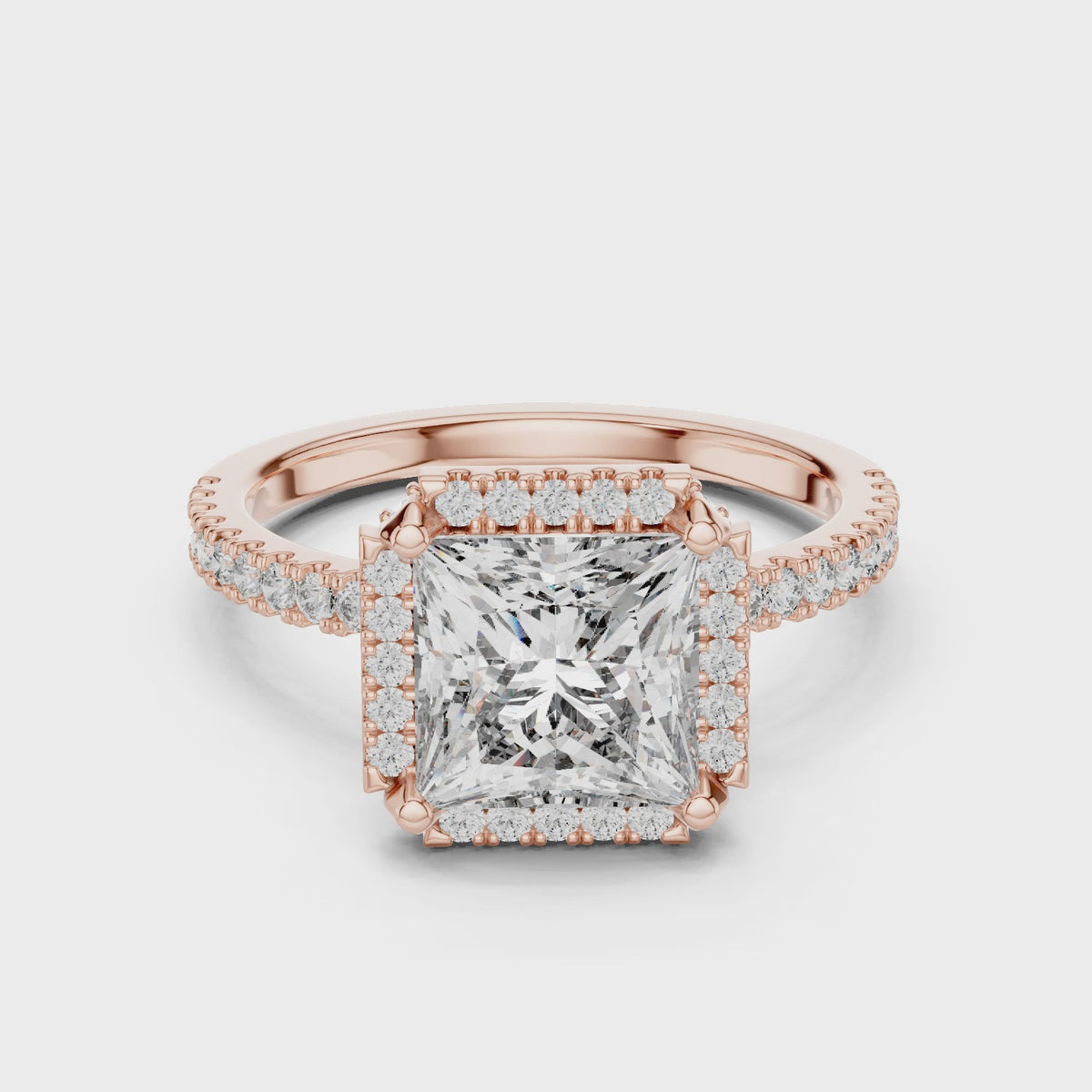 Cascade Crown Pave Band Ring
