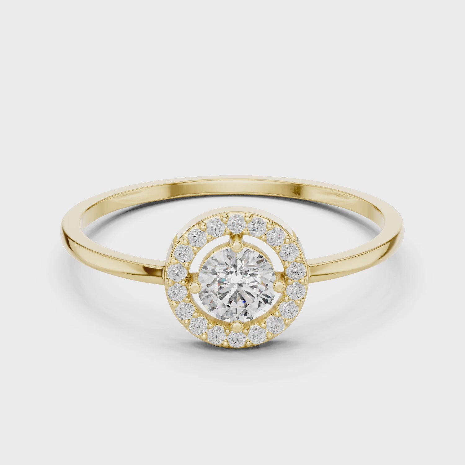 Radiant Halo Ring
